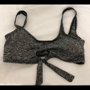 Heather gray swim suit top